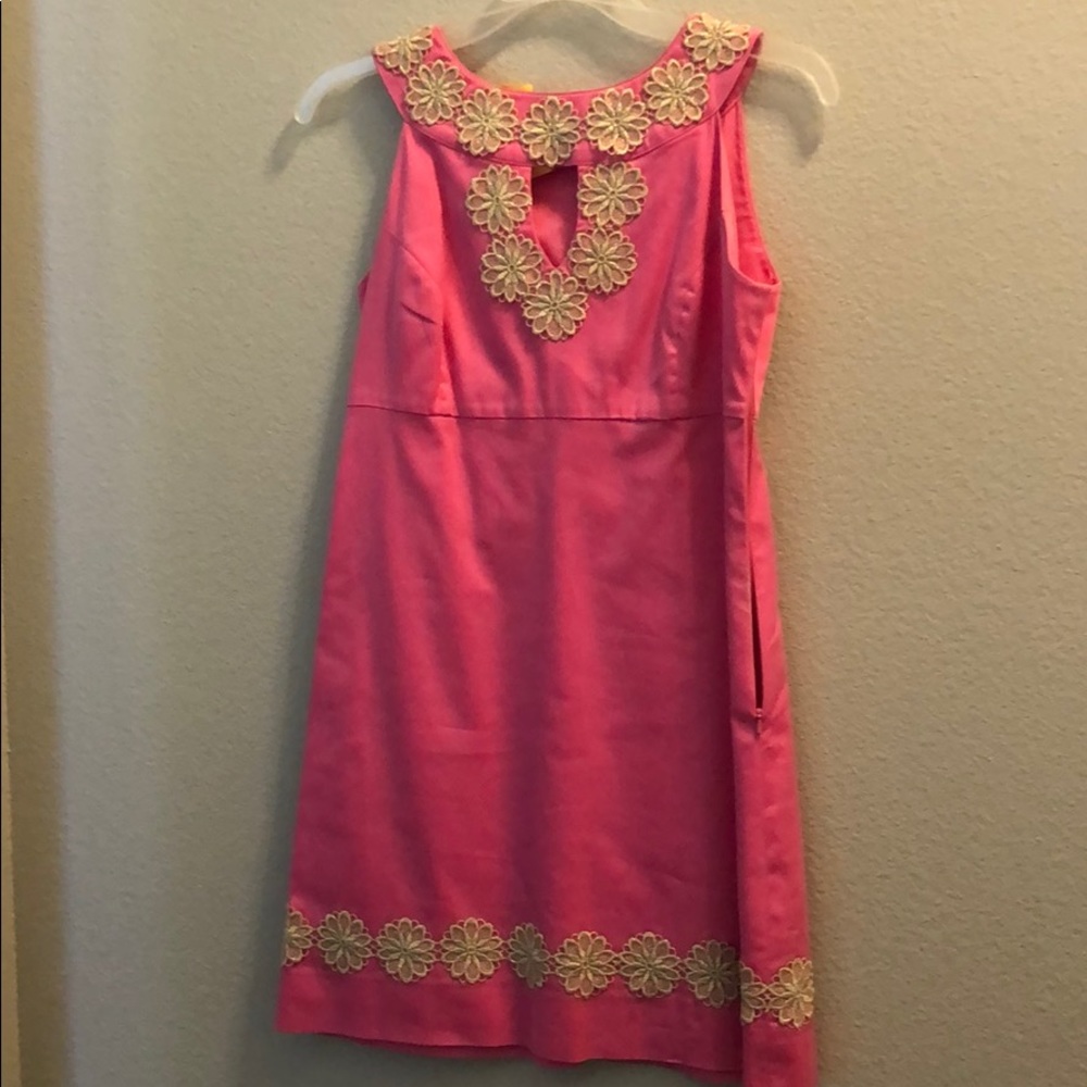 Pink Lilly Pulitzer dress.